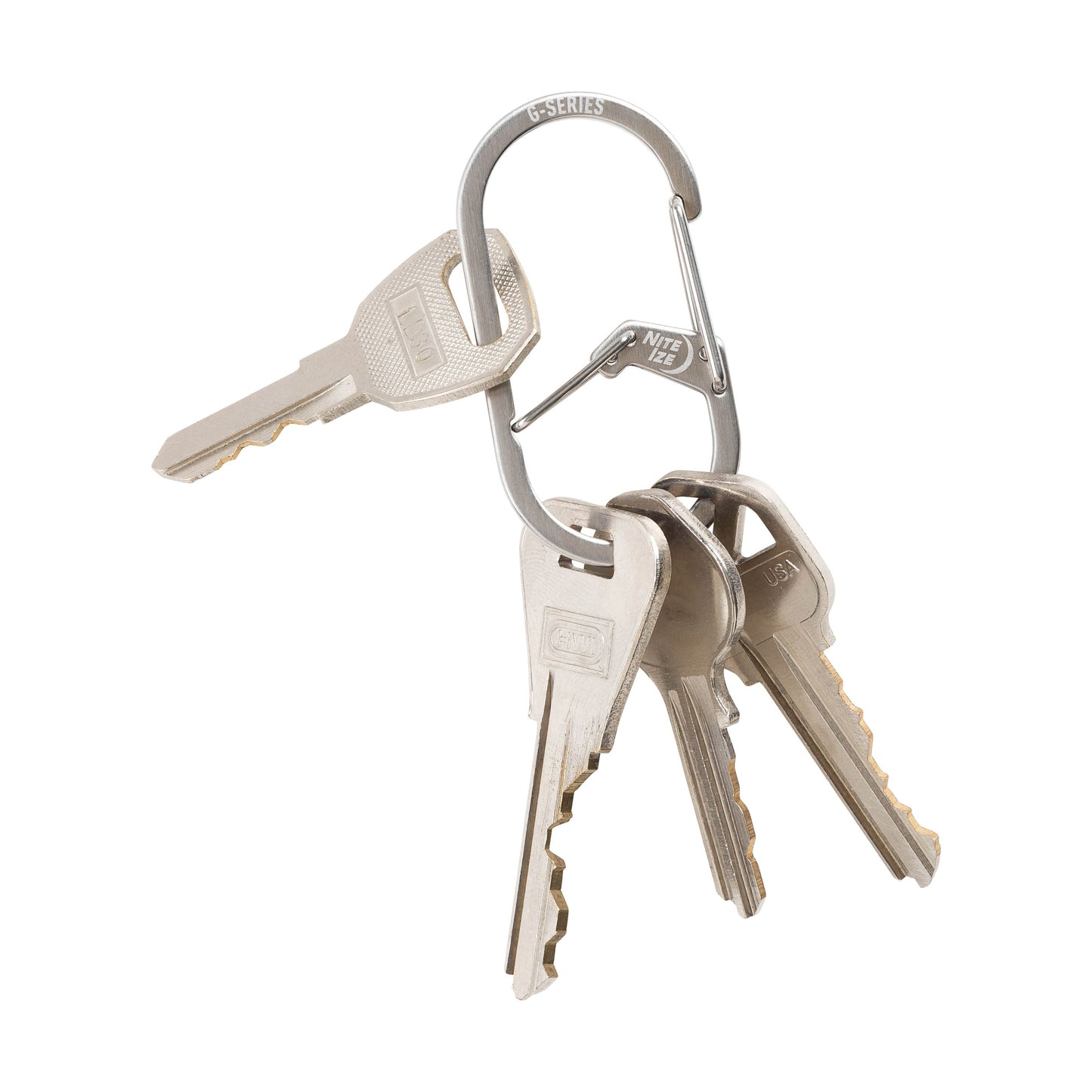 Nite Ize G-Series Dual Chamber Carabiner #1 (2pc pack) (Stainless) GS1-11-2R6