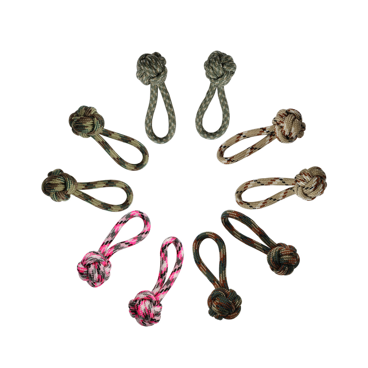 Bison Designs Monkey Fist Zipper Pull 2 Pack