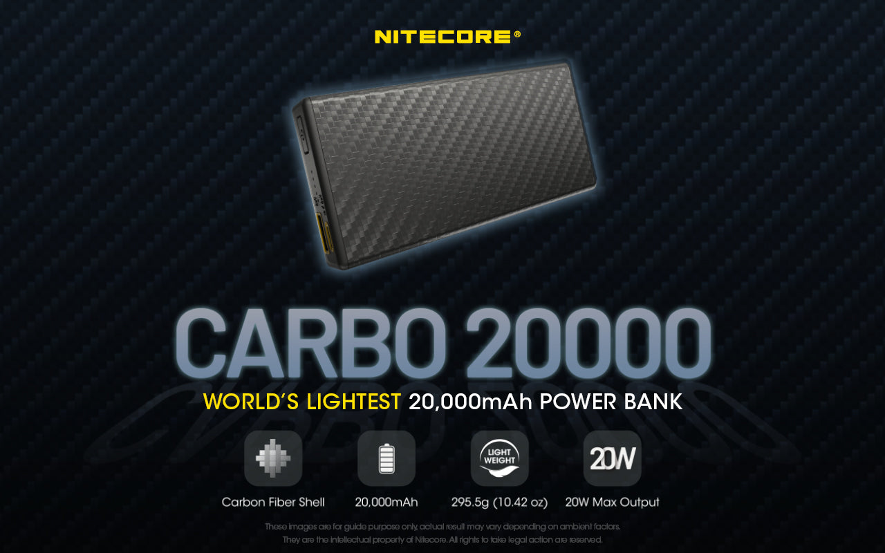 Nitecore Carbo 20000 Fully Carbon Fiber Powerbank