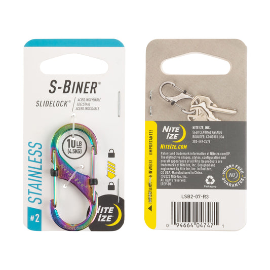 Nite Ize S-Biner Slidelock SS #2 (Spectrum) LSB2-07-R3