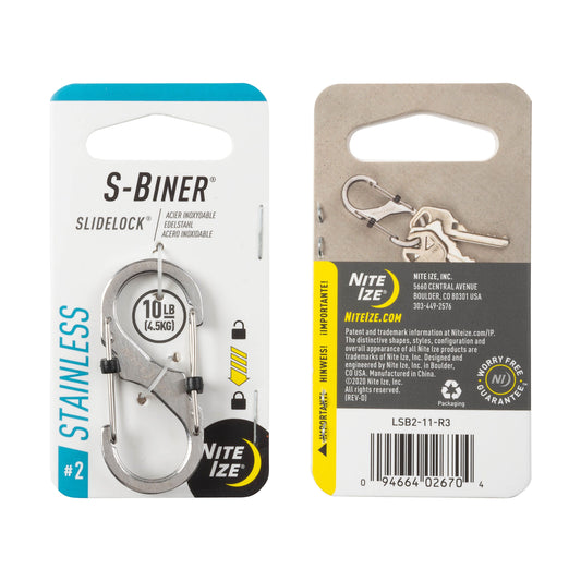 Nite Ize S-Biner Slidelock SS #2 (Stainless) LSB2-11-R3