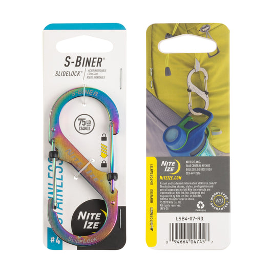 Nite Ize S-Biner Slidelock SS #4 (Spectrum) LSB4- 07-R3