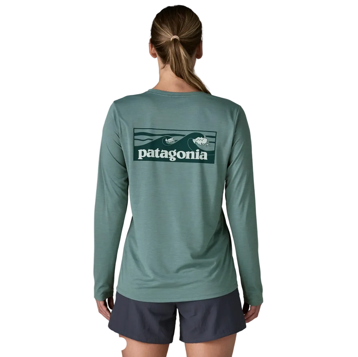 Patagonia Women's Long-Sleeved Capilene Cool Daily Shirt - Boardshort Logo