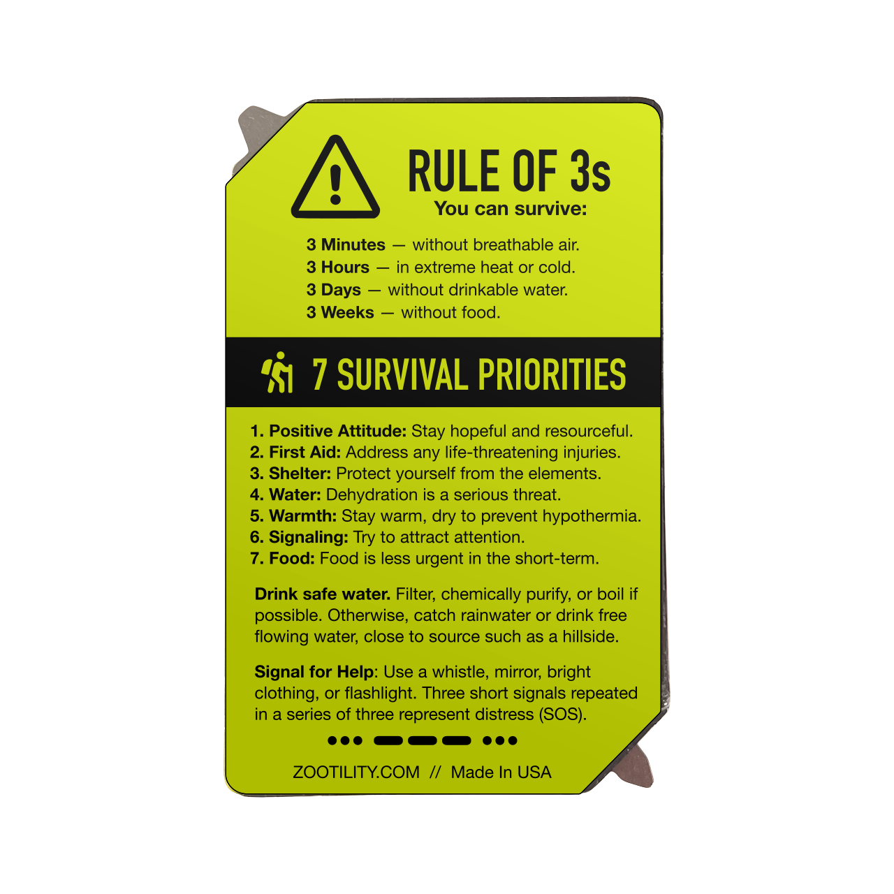Zootility Wilderness Survival Kit
