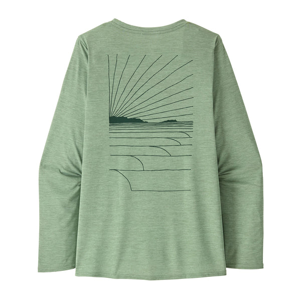 Patagonia Women's L/S Cap Cool Daily Graphic Shirt - Waters