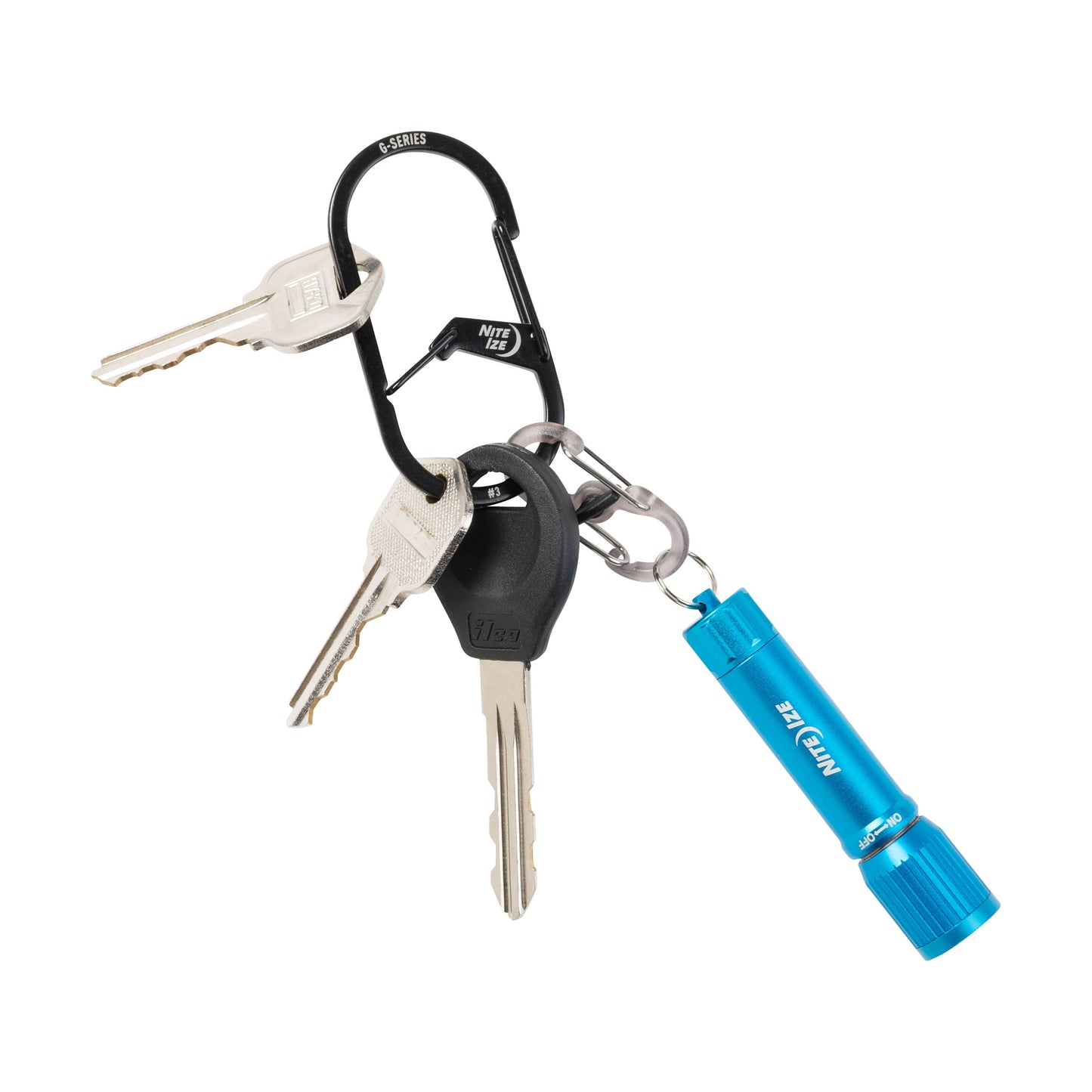 Nite Ize G-Series Dual Chamber Carabiner #3 (Black) GS3-01-R6