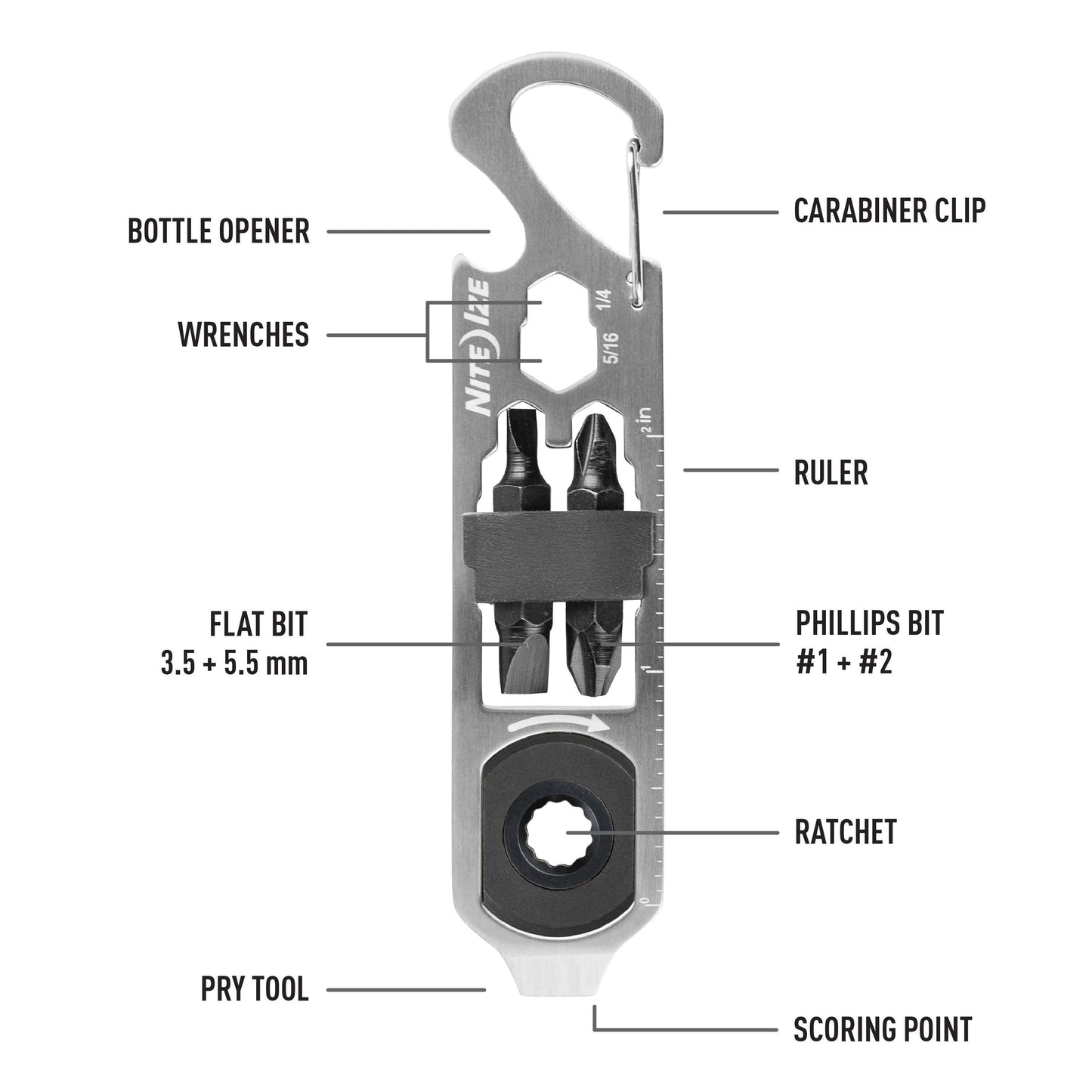 Nite Ize Doohickey Ratchet Key Tool KMTRT-11- R3