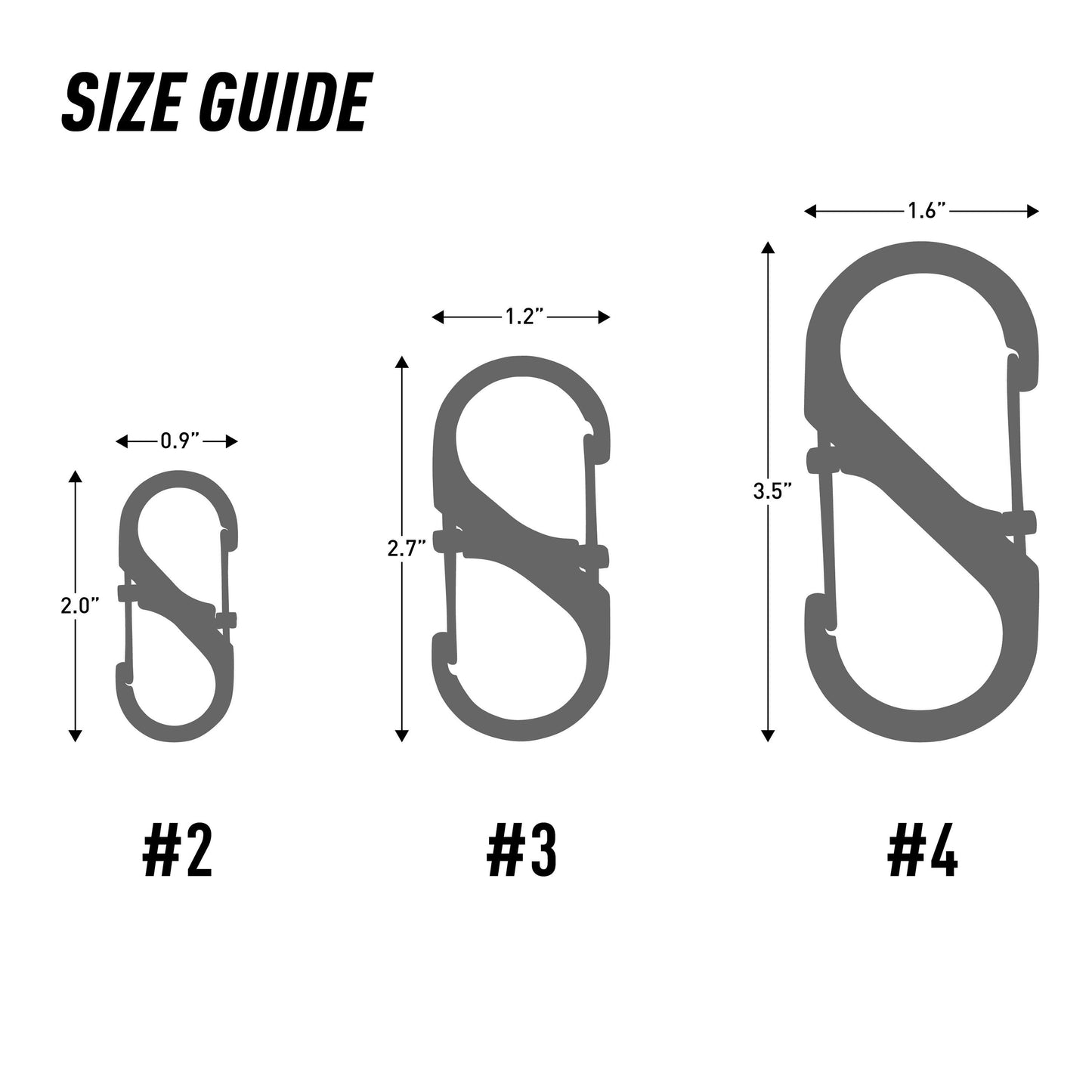 Nite Ize S-Biner Slidelock SS #4 (Black) LSB4-01- R3