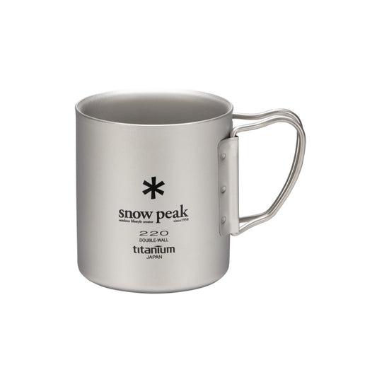 Snow Peak Ti-Double Wall Cup 220 Folding Hand